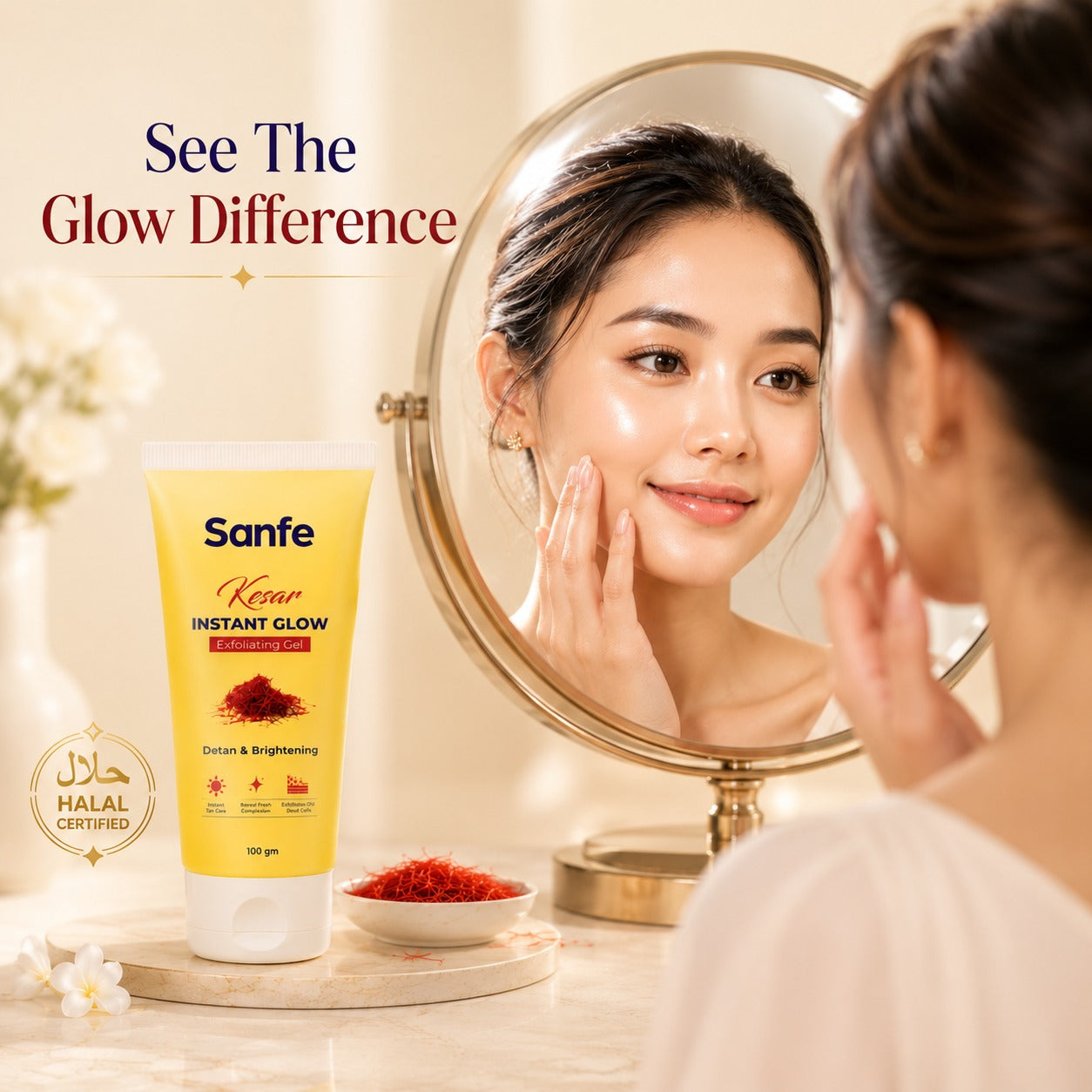 Sanfe Kesar Instant Glow Exfoliating Gel