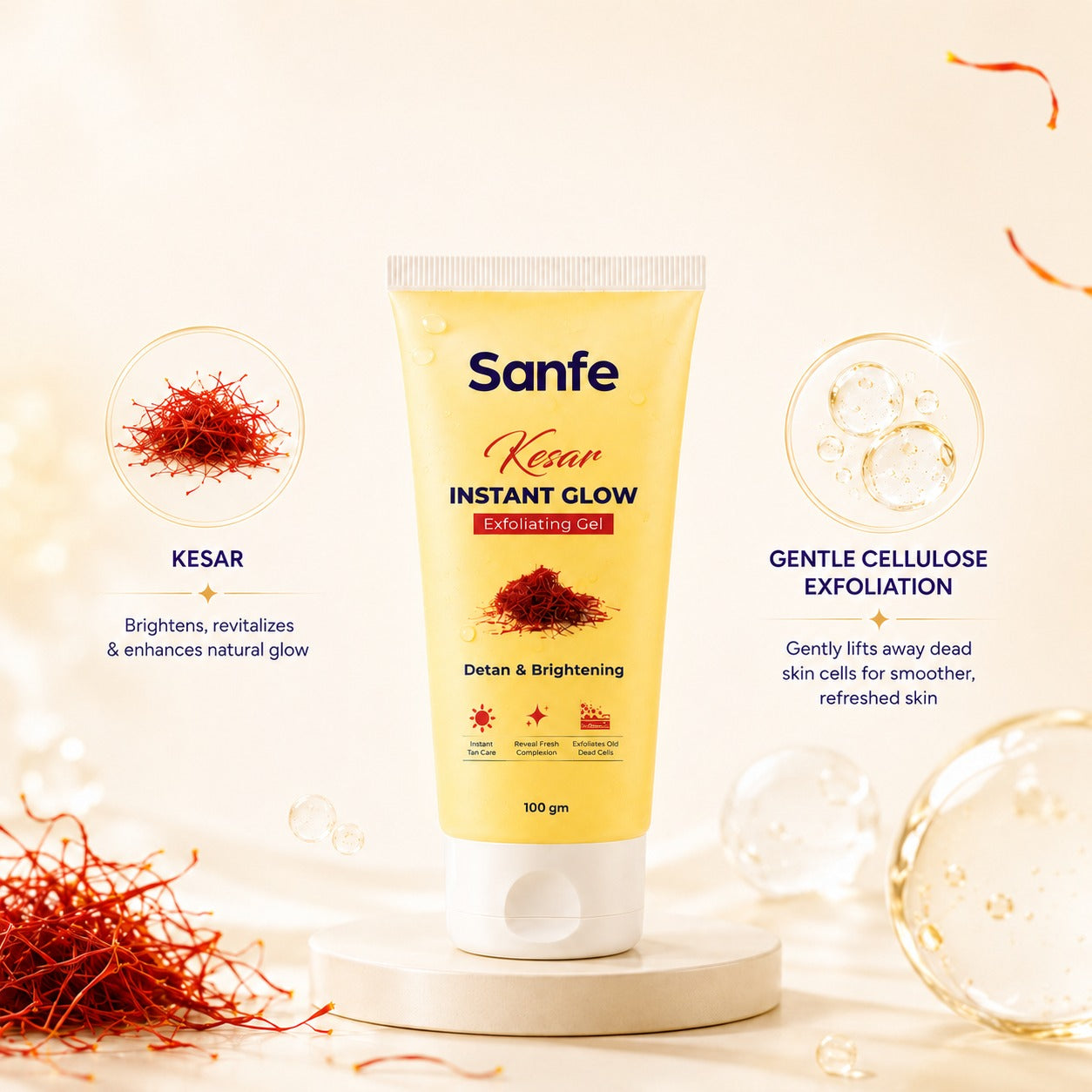 Sanfe Kesar Instant Glow Exfoliating Gel
