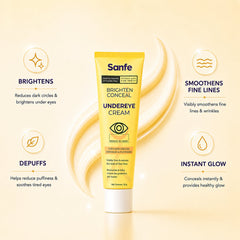 Sanfe Brighten & Conceal Undereye Cream | For dark Circles, wrinkles & Puffiness - 20g