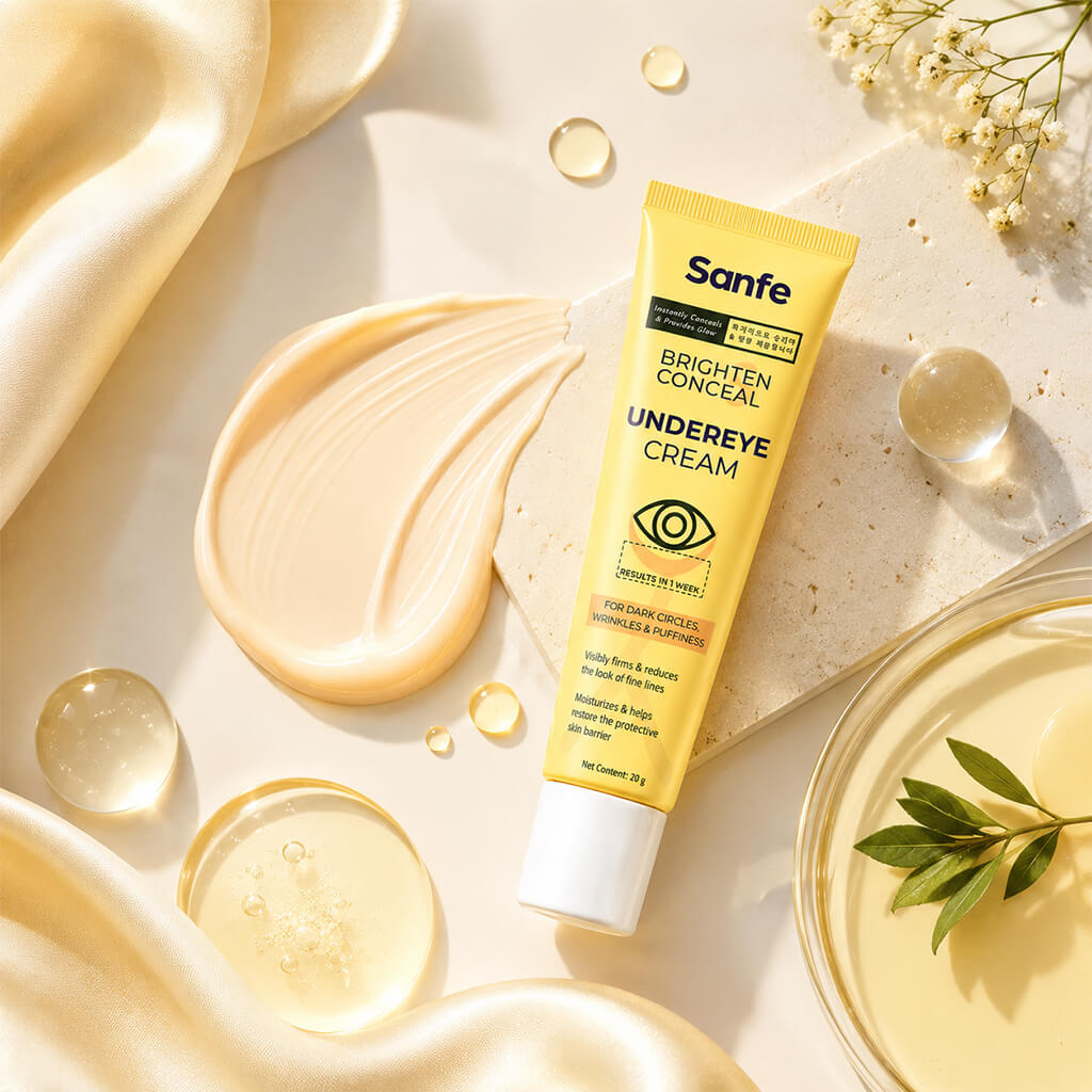 Sanfe Brighten & Conceal Undereye Cream | For dark Circles, wrinkles & Puffiness - 20g