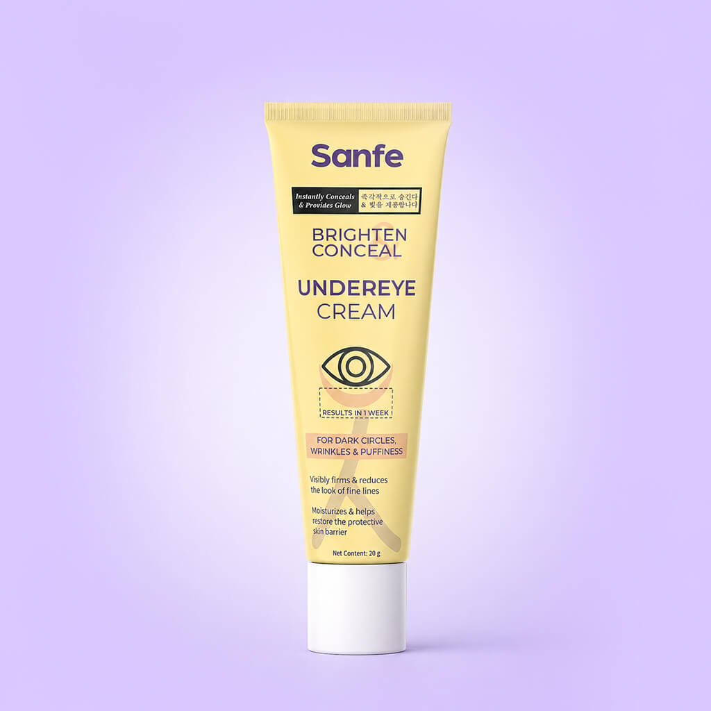 Sanfe Brighten & Conceal Undereye Cream | For dark Circles, wrinkles & Puffiness - 20g