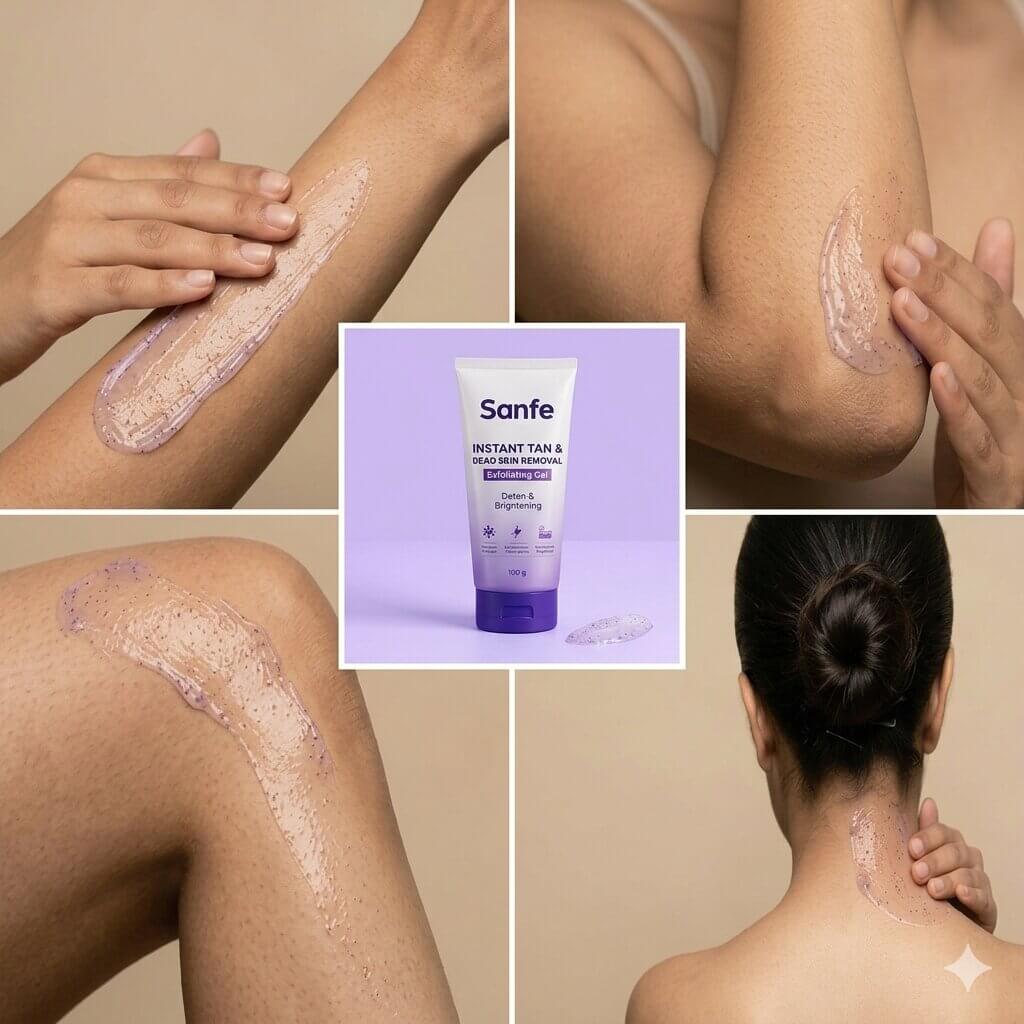 Sanfe Instant Tan & Dead Skin Removal Exfoliating Gel